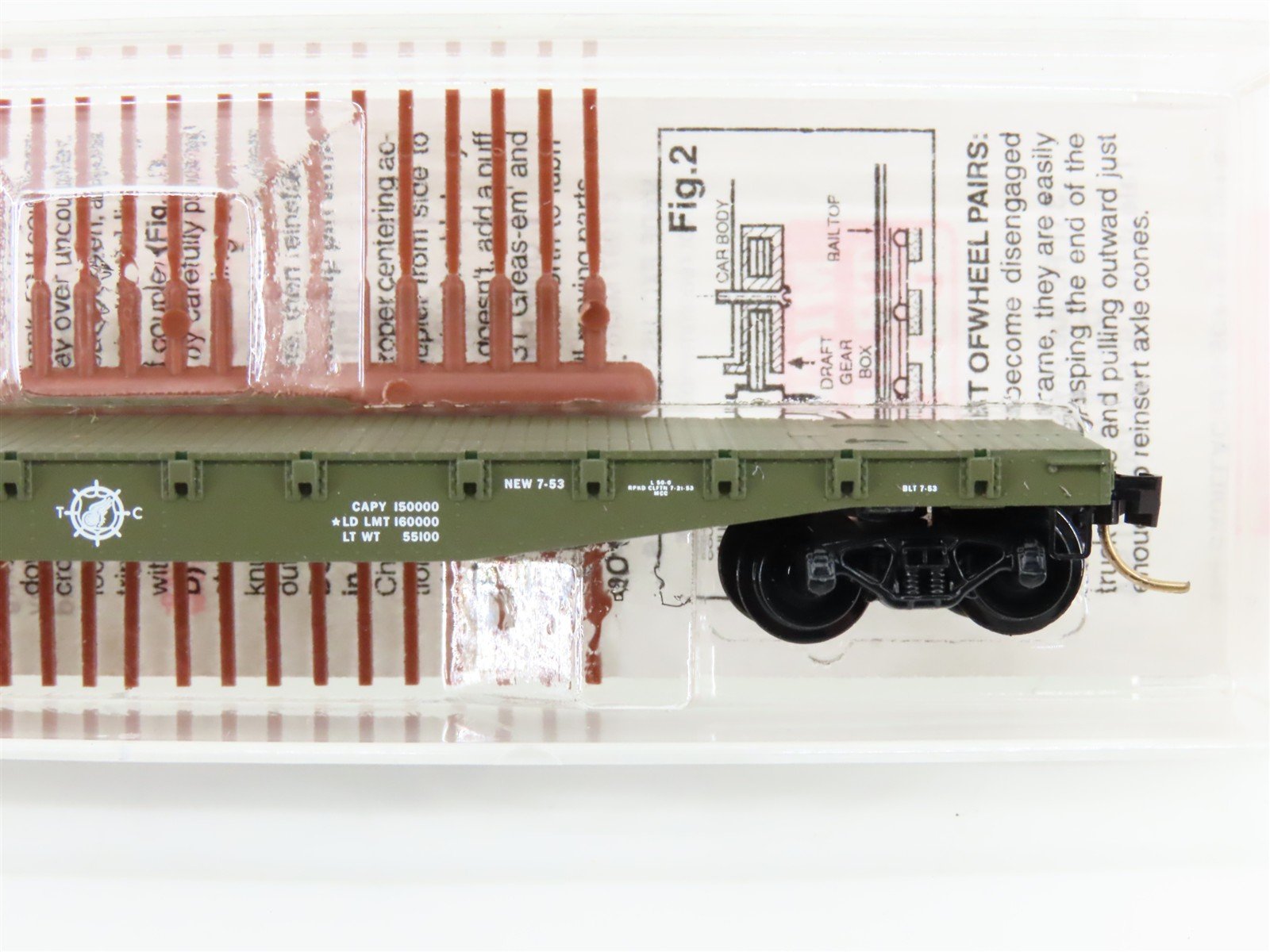 N Scale Micro-Trains MTL 45180 USAX US Army 50' Flatcar #38064