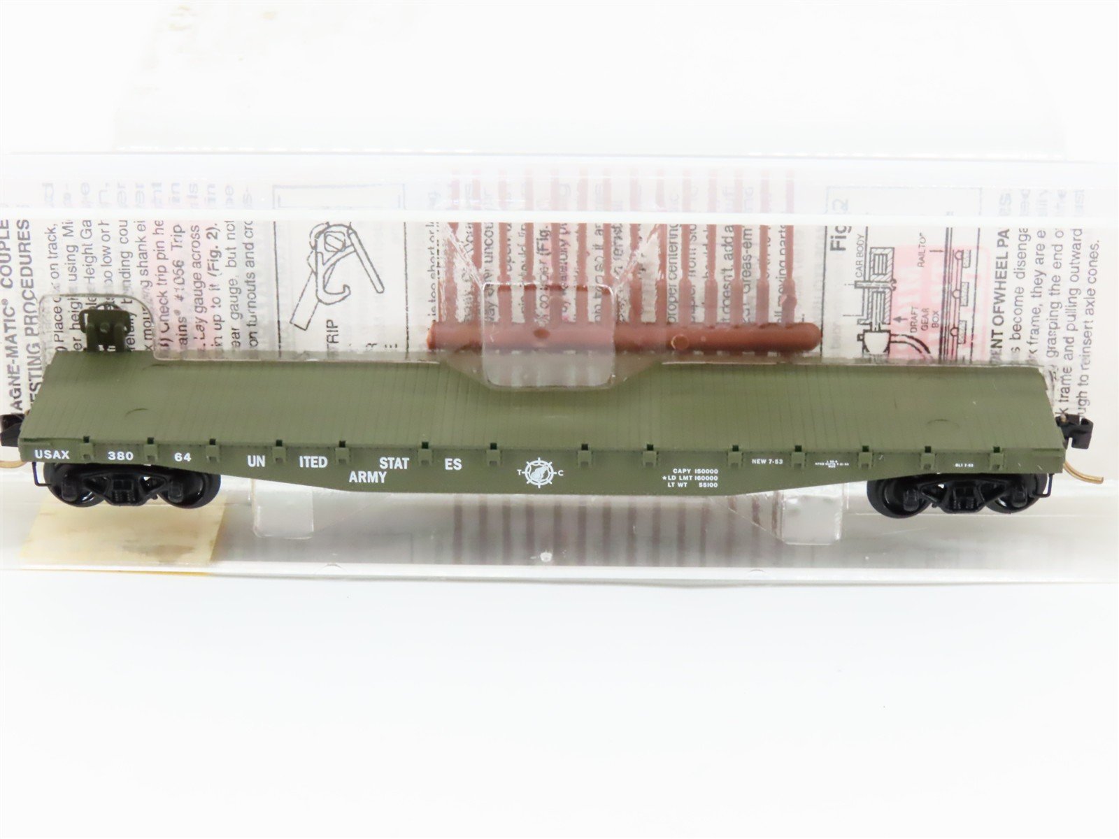 N Scale Micro-Trains MTL 45180 USAX US Army 50' Flatcar #38064