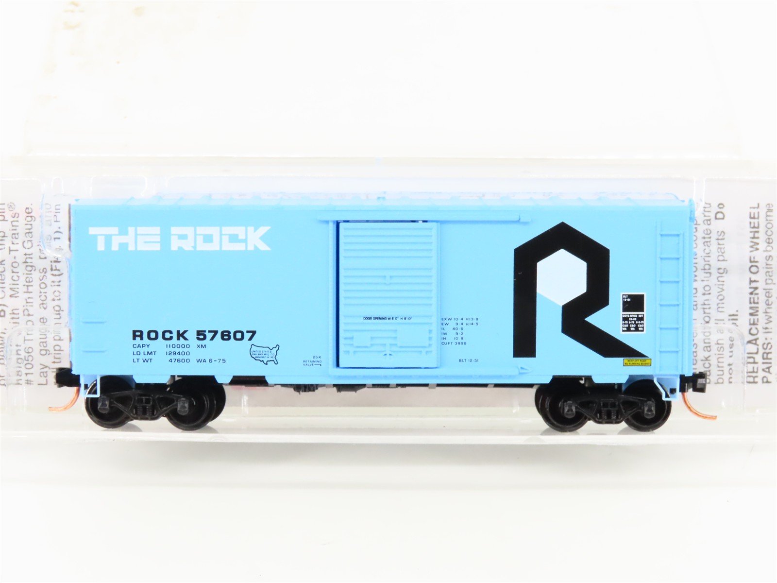 N Scale Micro-Trains MTL 73020 ROCK Rock Island 40' Standard Boxcar #57607