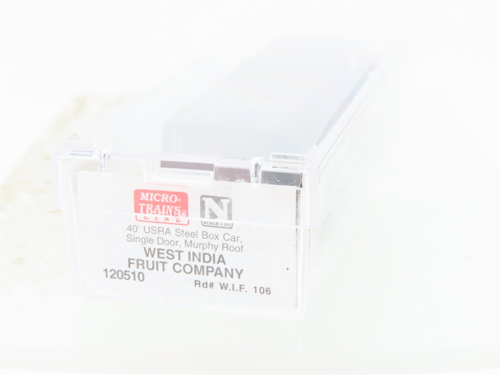 N Scale Micro-Trains MTL 120510 WIF Western India Fruit 40' USRA Boxcar #106