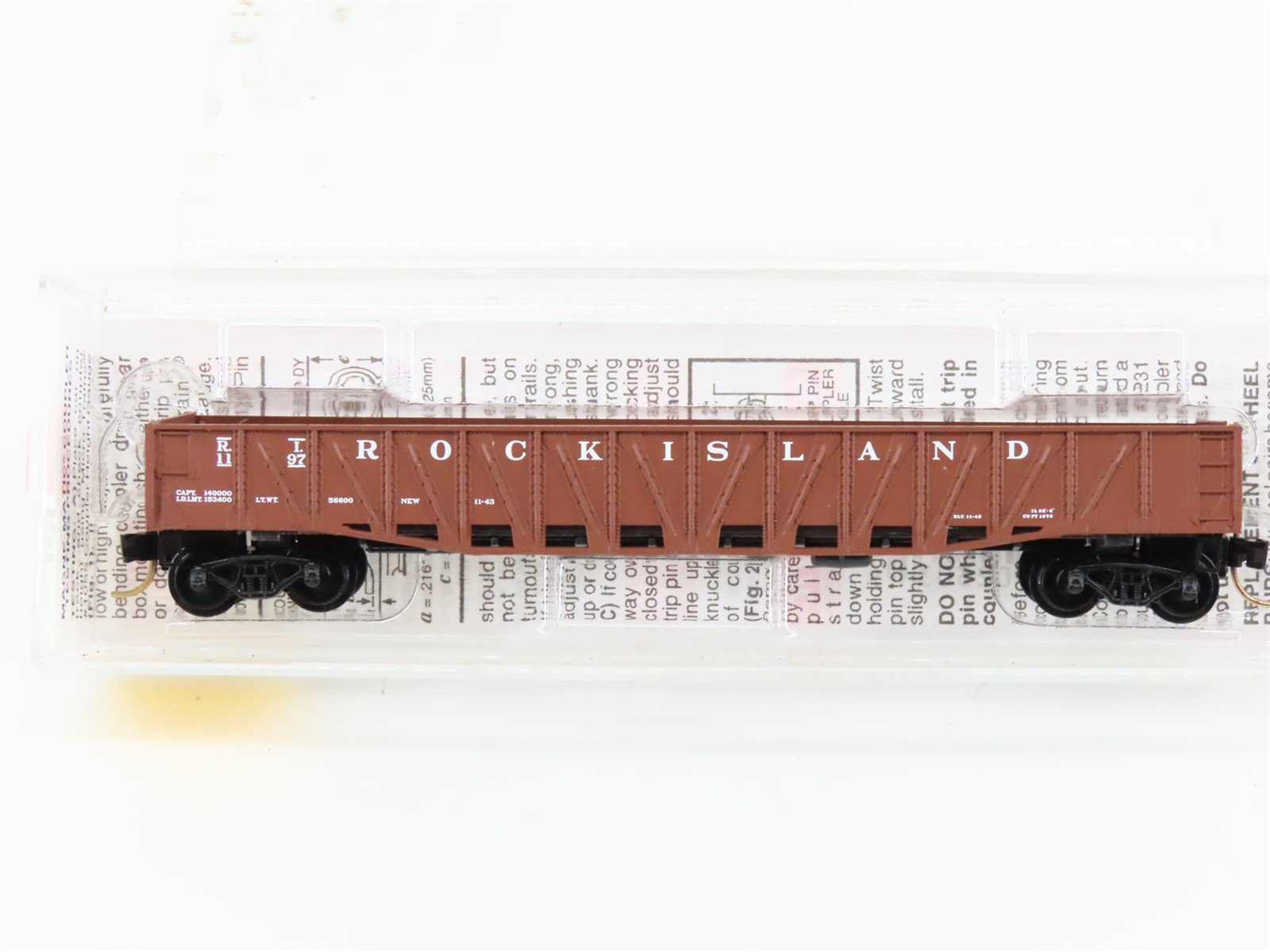 N Scale Micro-Trains MTL 62040 RI Rock Island 50' Fishbelly Gondola #1197
