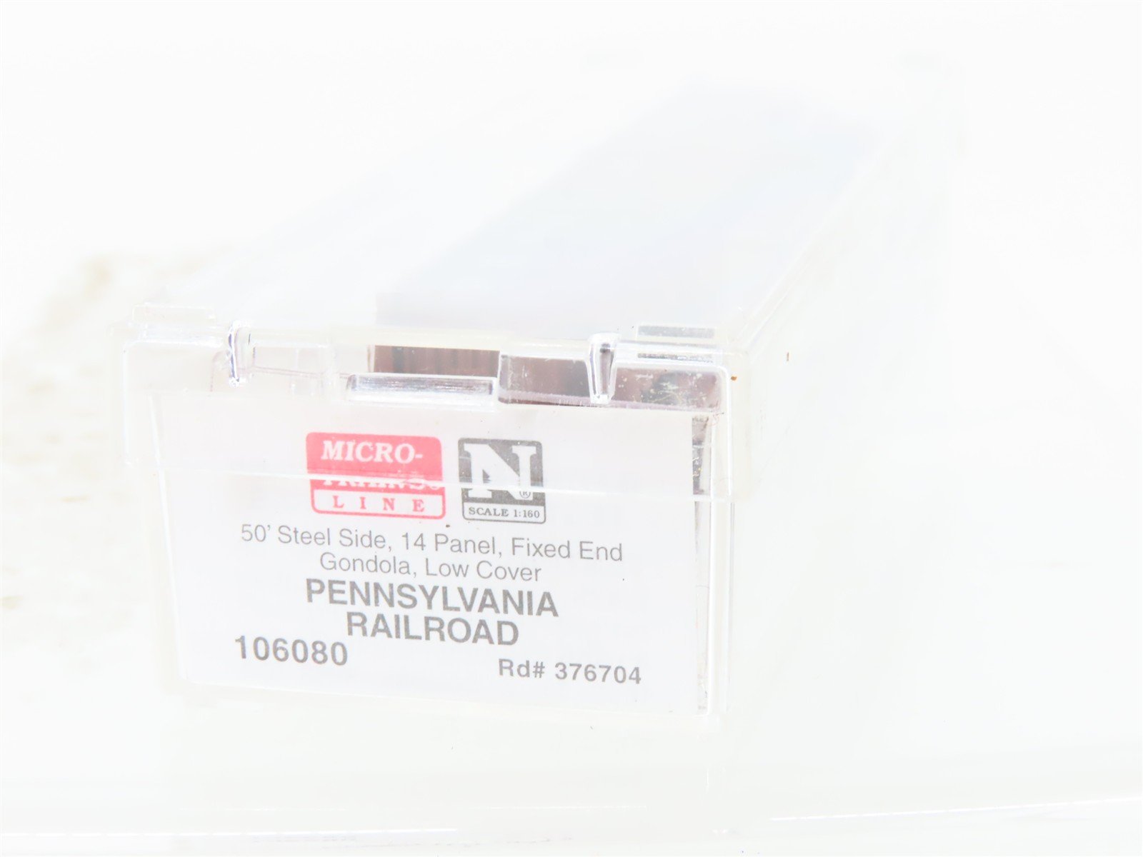 N Scale Micro-Trains MTL 106080 PRR Pennsylvania 50' Gondola #376704