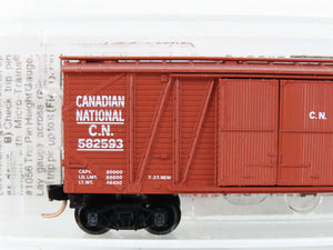 N Scale Micro-Trains MTL 40010 CN Canadian National 40' Braced Boxcar #582593