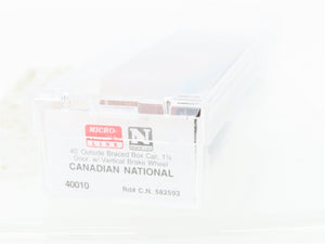 N Scale Micro-Trains MTL 40010 CN Canadian National 40' Braced Boxcar #582593