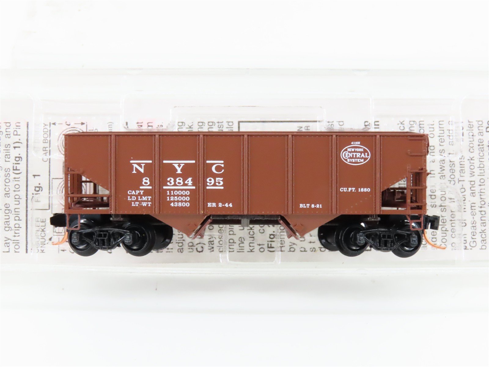 N Scale Micro-Trains MTL 56170 NYC New York Central 33' Twin Bay Hopper #838495