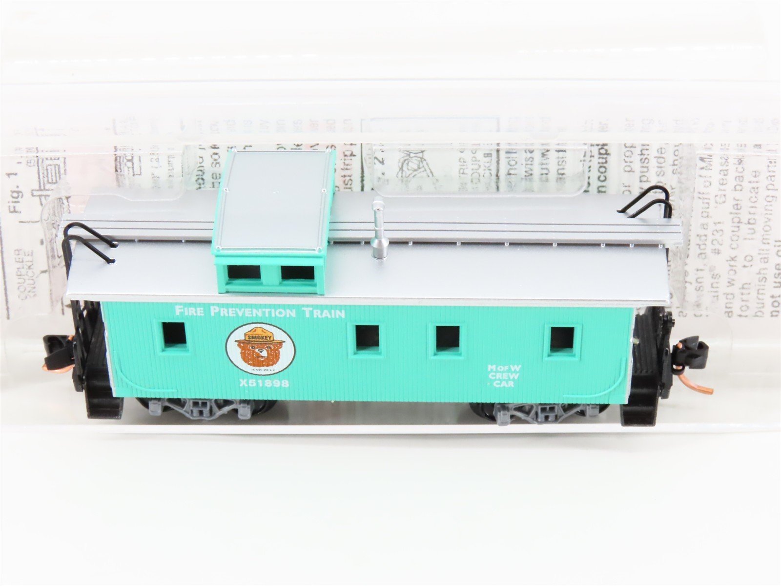 N Scale Micro-Trains MTL 51210 Smokey Bear 34' Wood Caboose #X51898