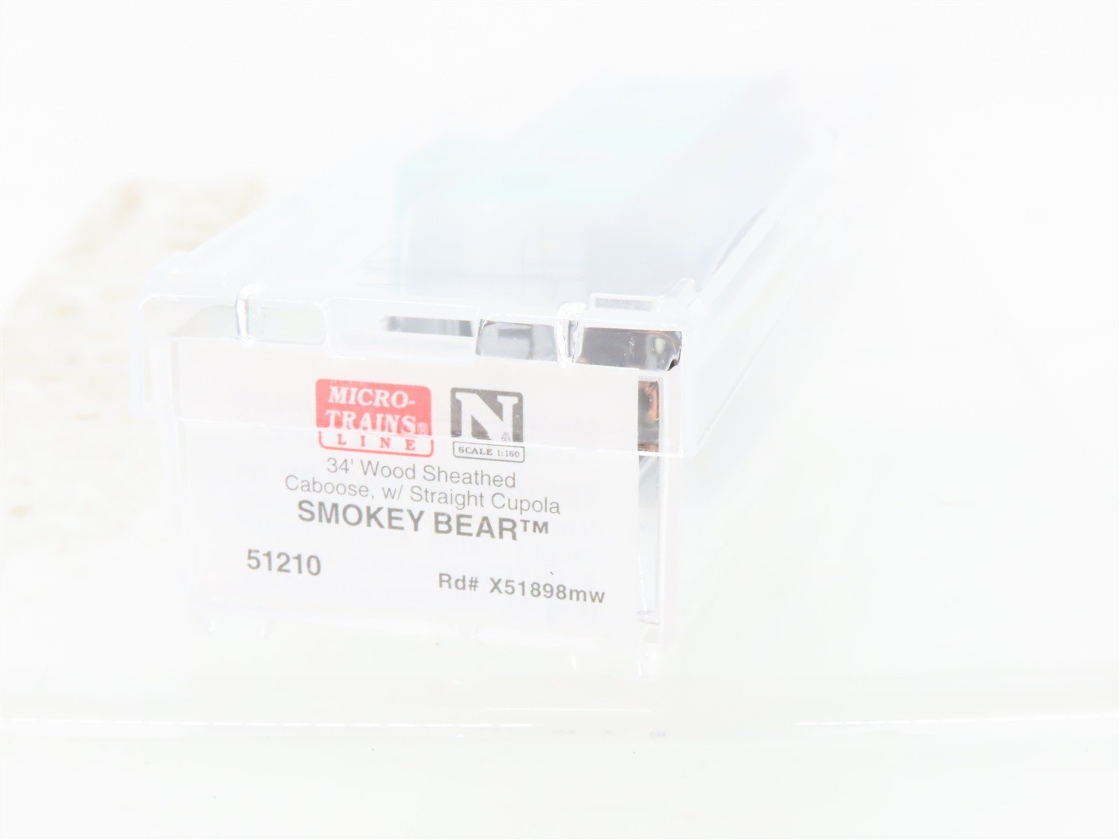 N Scale Micro-Trains MTL 51210 Smokey Bear 34' Wood Caboose #X51898