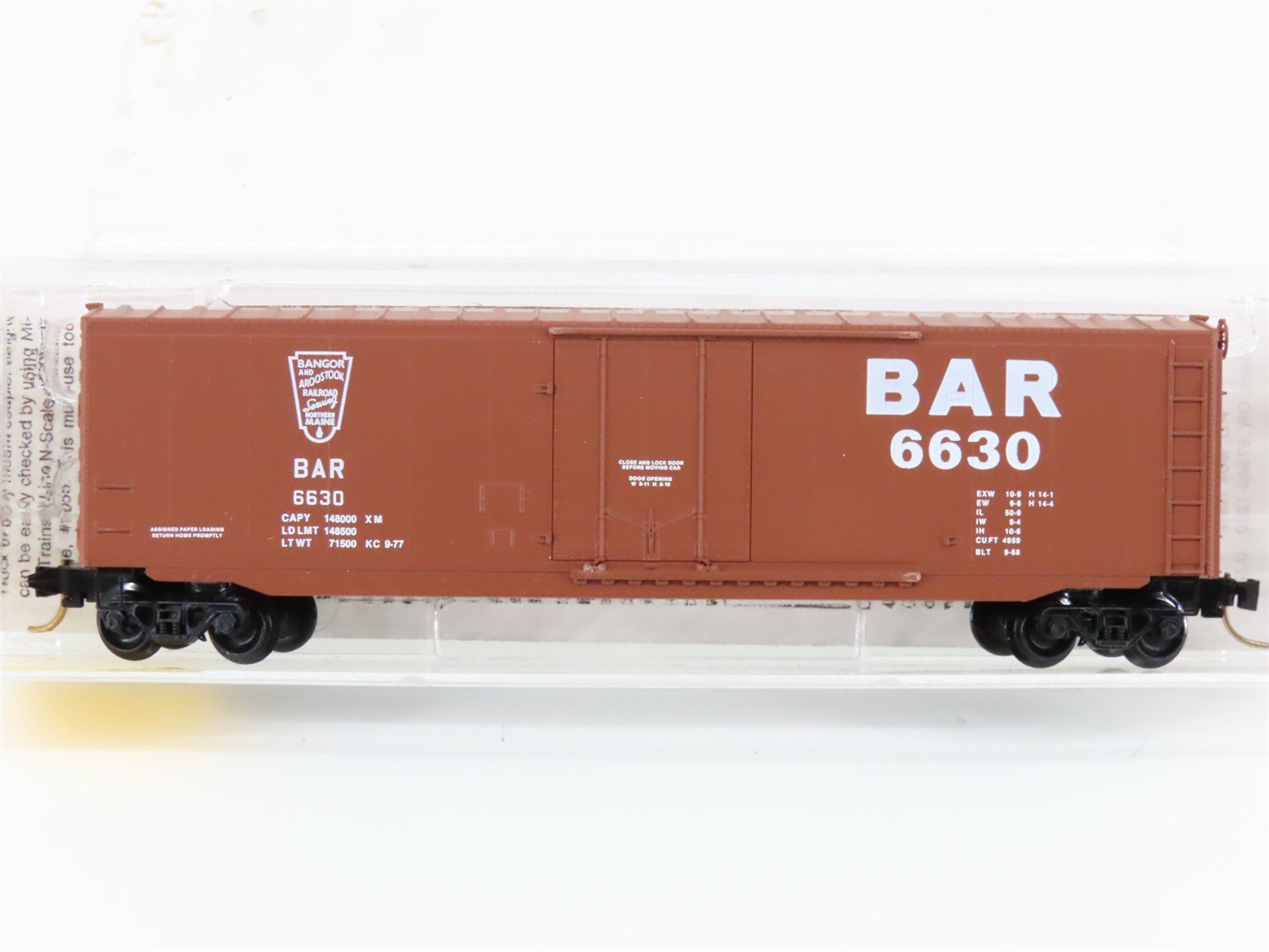 N Scale Micro-Trains MTL 38140 BAR Bangor & Aroostook 50' Standard Boxcar #6630