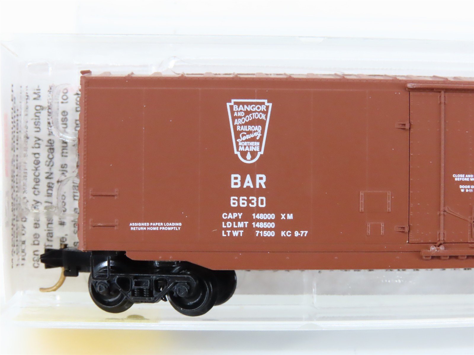 N Scale Micro-Trains MTL 38140 BAR Bangor & Aroostook 50' Standard Boxcar #6630