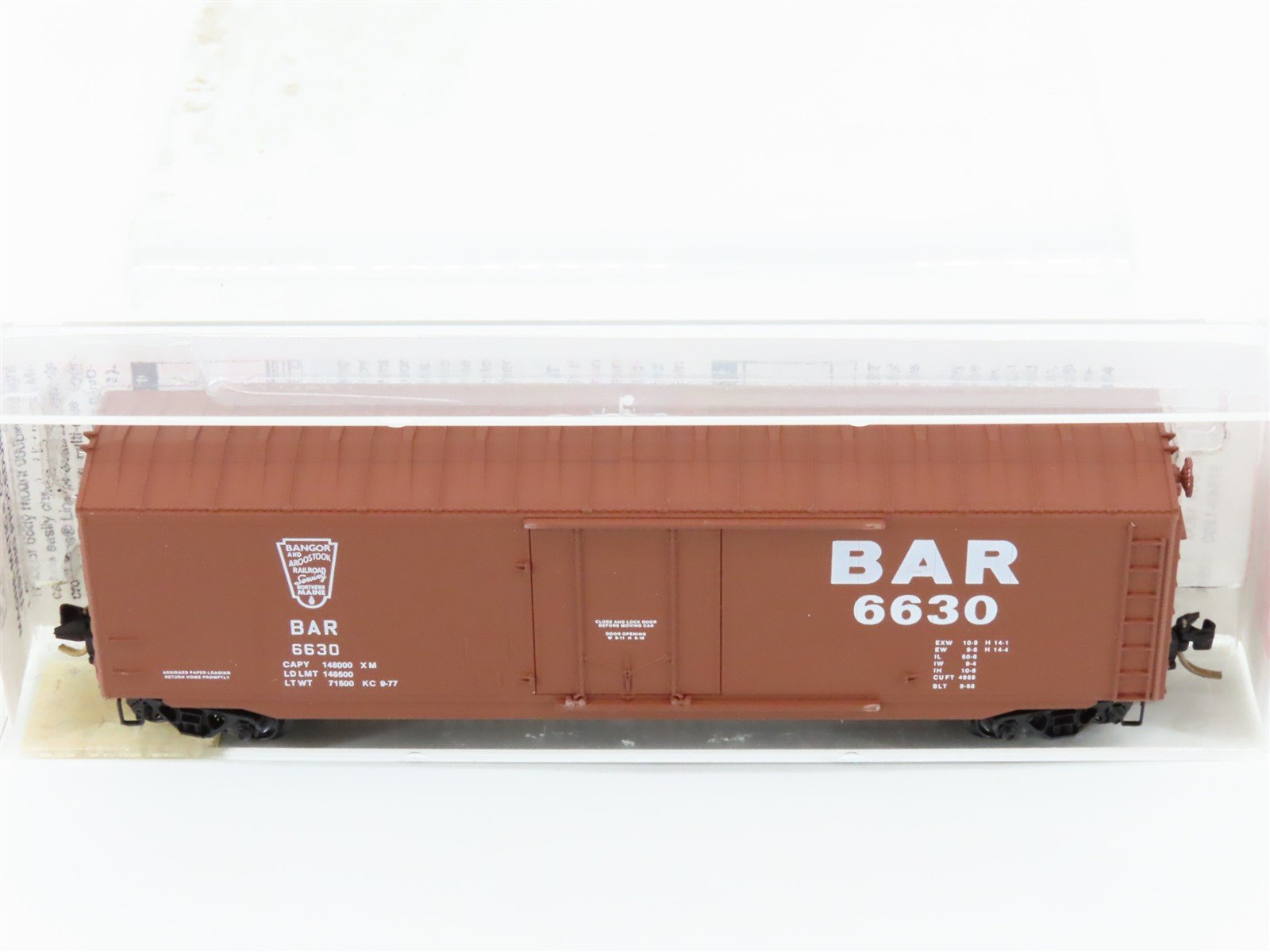 N Scale Micro-Trains MTL 38140 BAR Bangor & Aroostook 50' Standard Boxcar #6630