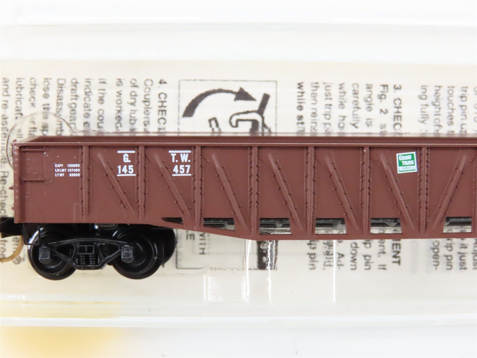 N Scale Micro-Trains MTL 63010 GTW Grand Trunk Western 50' Gondola #145457