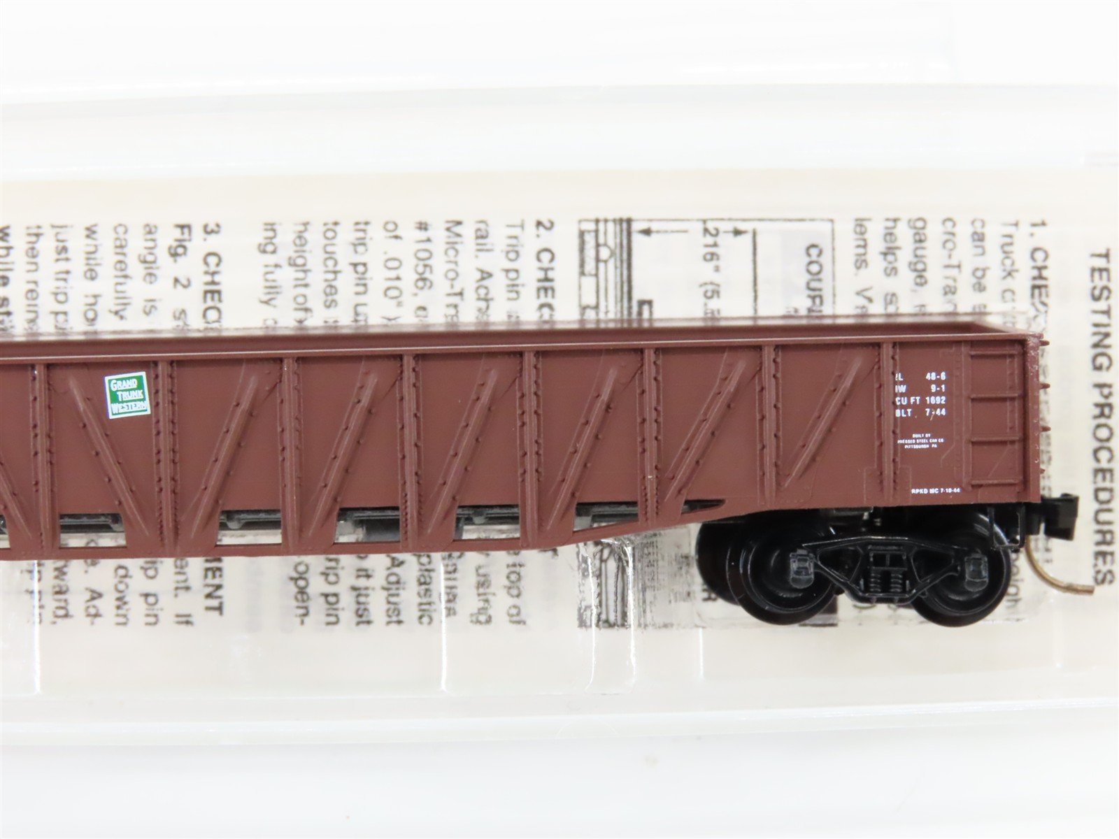 N Scale Micro-Trains MTL 63010 GTW Grand Trunk Western 50' Gondola #145457