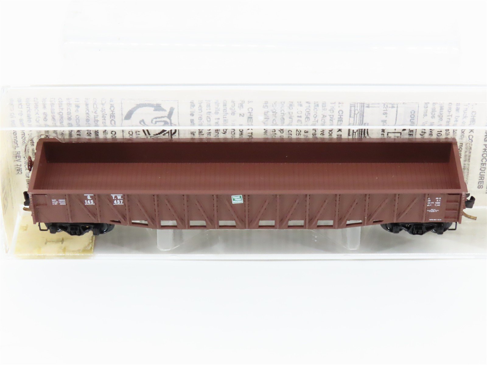 N Scale Micro-Trains MTL 63010 GTW Grand Trunk Western 50' Gondola #145457