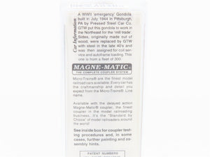 N Scale Micro-Trains MTL 63010 GTW Grand Trunk Western 50' Gondola #145457