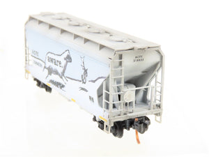 N Scale Micro-Trains MTL 09244330 ACFX 2-Bay Covered Hopper #218835 Weathered