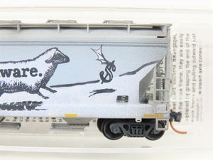 N Scale Micro-Trains MTL 09244330 ACFX 2-Bay Covered Hopper #218835 Weathered