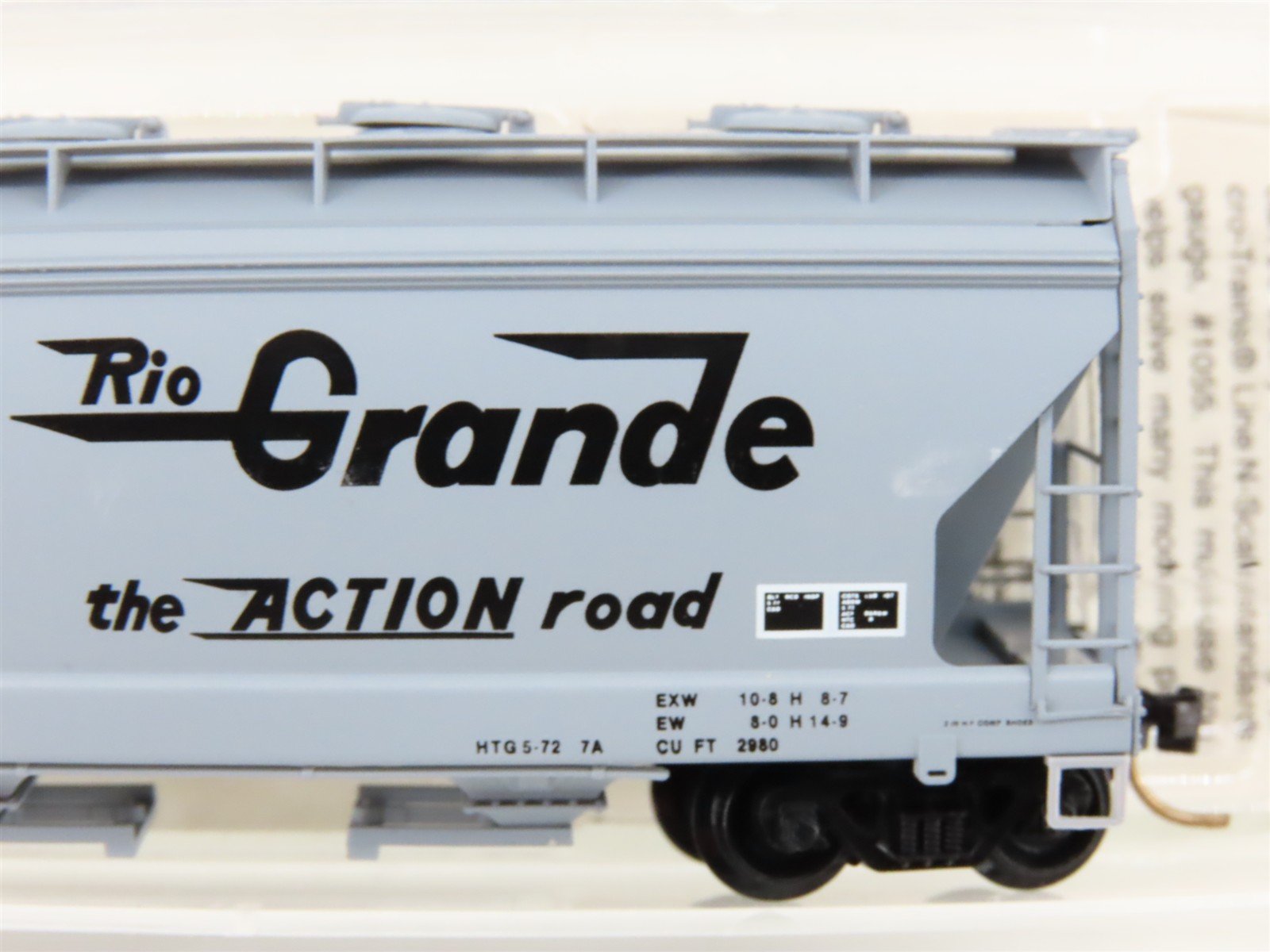 N Scale Micro-Trains MTL 92020 DRGW Rio Grande 2-Bay Covered Hopper #10099