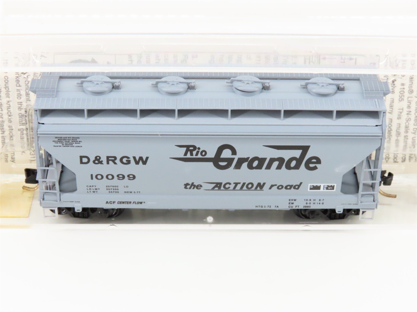 N Scale Micro-Trains MTL 92020 DRGW Rio Grande 2-Bay Covered Hopper #10099