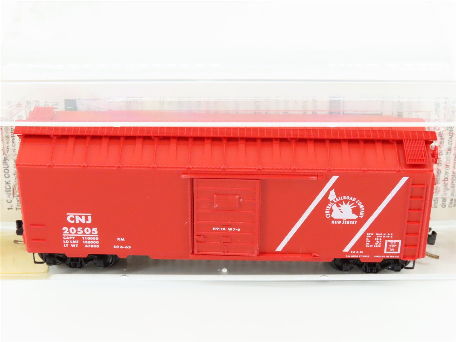 N Scale Micro-Trains MTL 20196 CNJ Jersey Central 40' Boxcar #20505