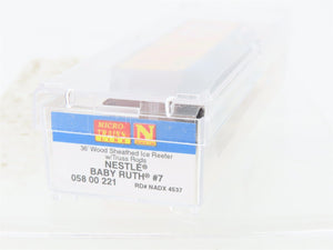 N Scale Micro-Trains MTL 04900710 NADX Nestle Baby Ruth #7 40' Wood Reefer #4537