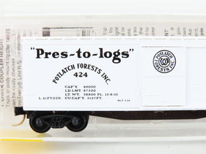 N Scale Micro-Trains MTL 42060 Potlatch Lumber Co 40' Boxcar #424