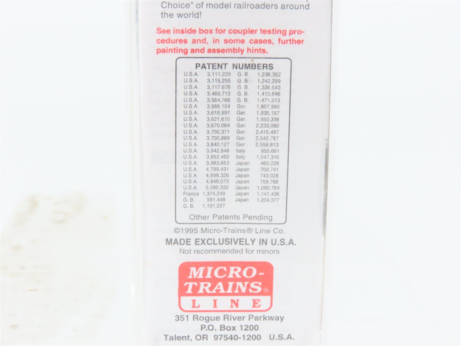 N Scale Micro-Trains MTL 42060 Potlatch Lumber Co 40' Boxcar #424