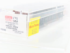 N Scale Micro-Trains MTL 23240 AD&N Ashley Drew Northern 40' Boxcar #2413