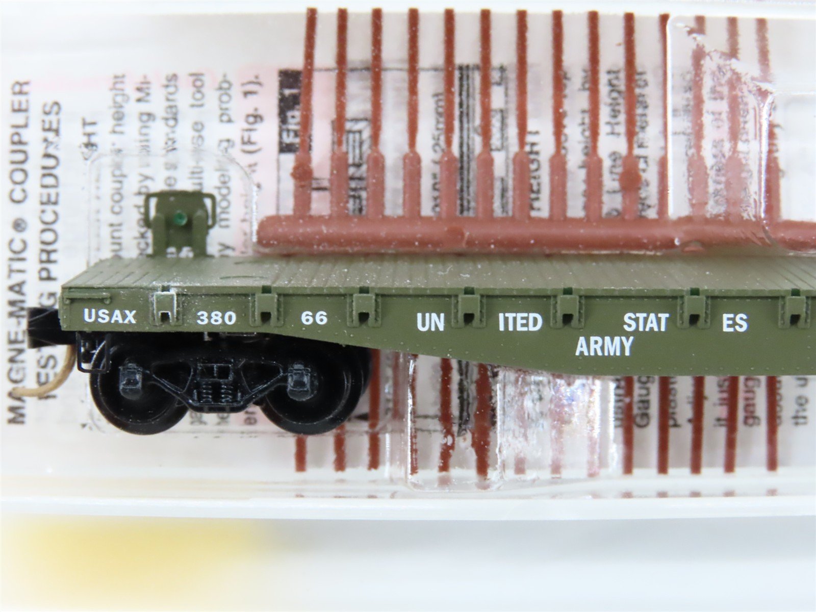 N Scale Micro-Trains MTL 45180 USAX US Army 50' Flatcar #38066