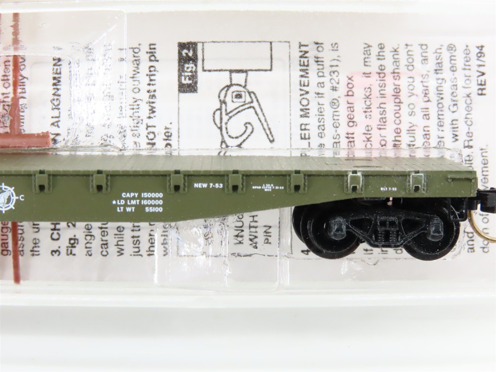 N Scale Micro-Trains MTL 45180 USAX US Army 50' Flatcar #38066