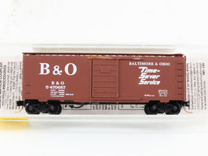 N Scale Micro-Trains MTL 20346 B&O Baltimore & Ohio 40' Standard Boxcar #470687