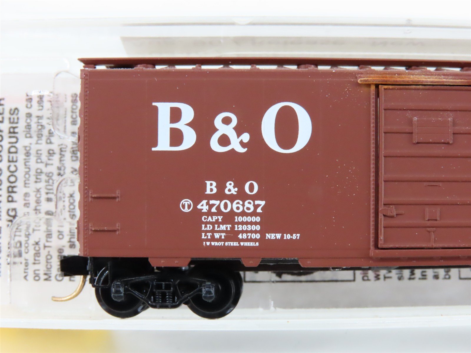 N Scale Micro-Trains MTL 20346 B&O Baltimore & Ohio 40' Standard Boxcar #470687