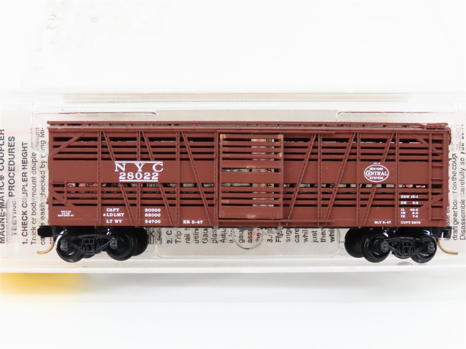 N Scale Micro-Trains MTL 35040 NYC New York Central 40' Despatch Stock #28022