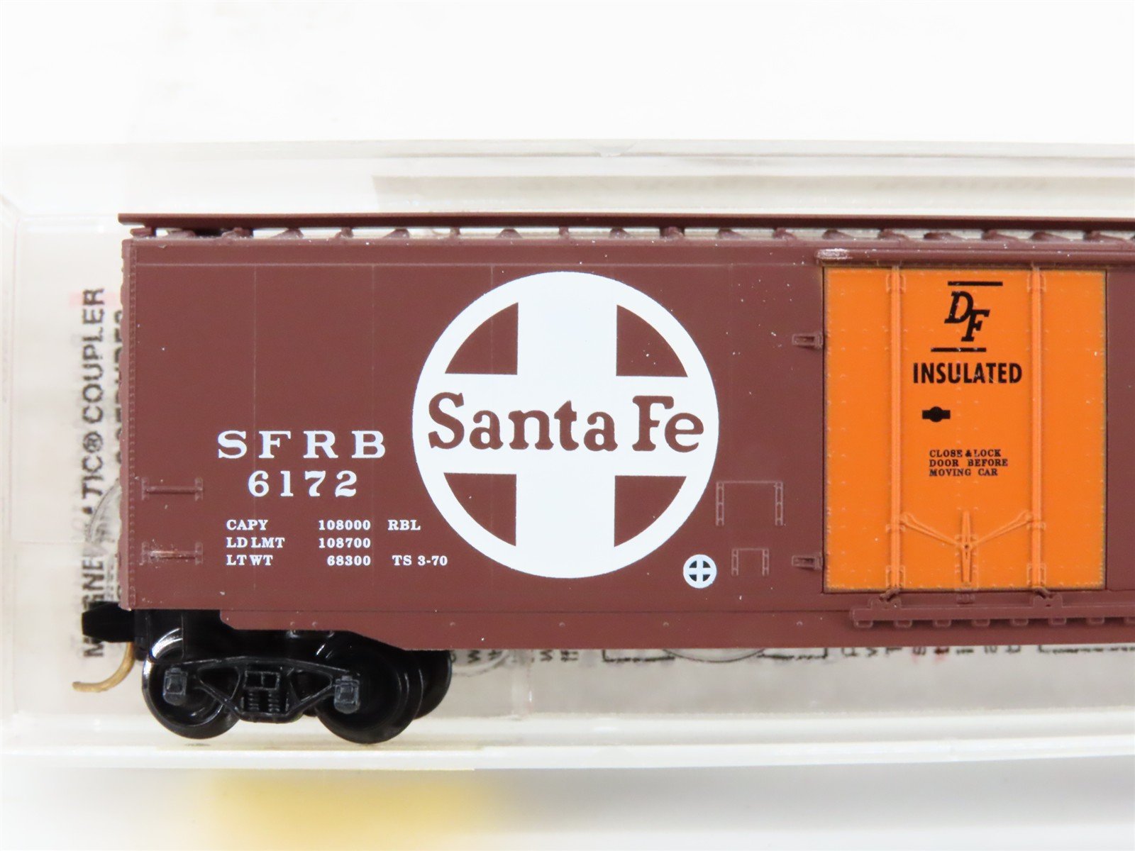 N Scale Micro-Trains MTL 32050/3 SFRD Santa Fe 50' Standard Boxcar #6172