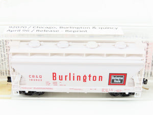 N Scale Micro-Trains MTL 92070 CBQ Burlington 2-Bay Covered Hopper #183922