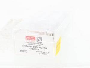 N Scale Micro-Trains MTL 92070 CBQ Burlington 2-Bay Covered Hopper #183922
