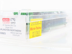 N Scale Micro-Trains MTL 20306/3 BN Burlington Northern 40' Boxcar #18588