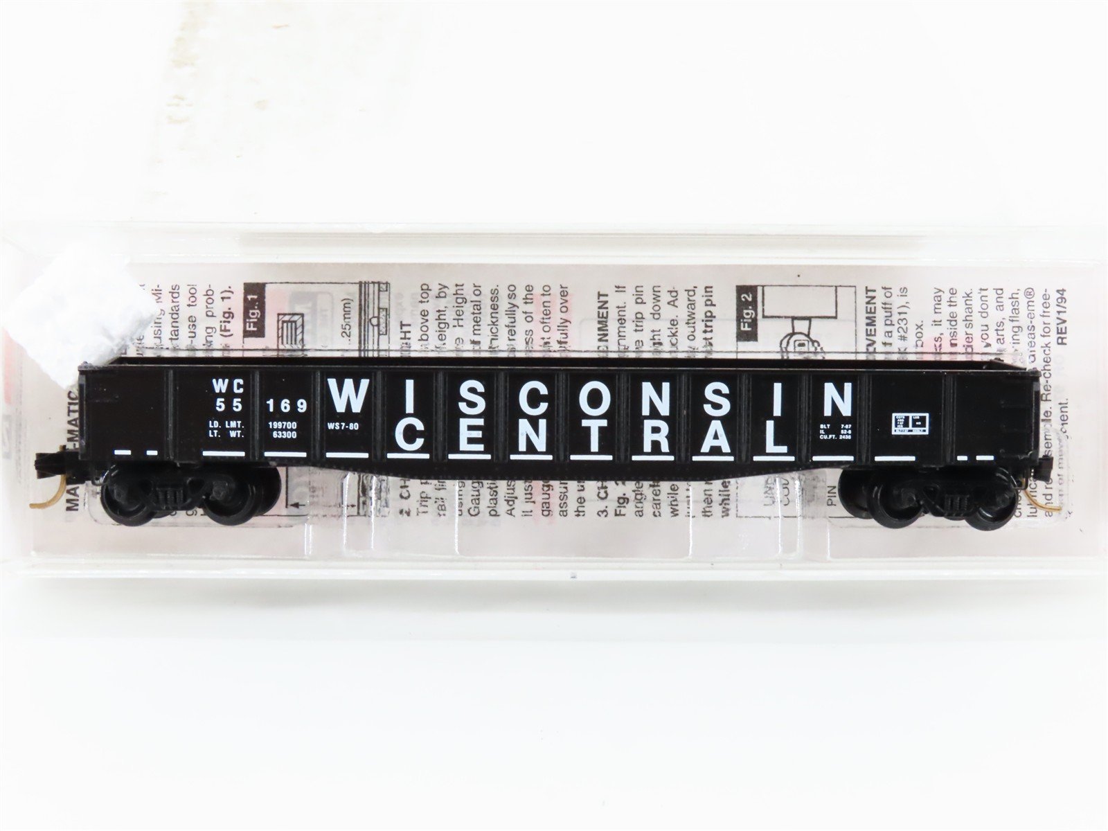 N Scale Micro-Trains MTL 46330 WC Wisconsin Central 50' Fishbelly Gondola #55169