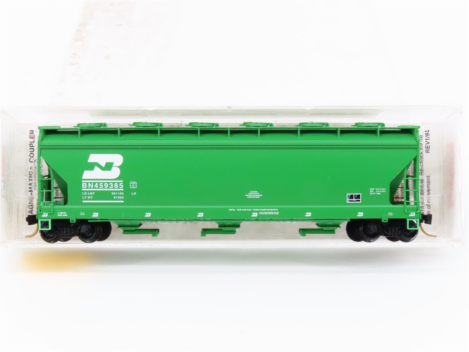 N Scale Micro-Trains MTL 93020 BN Burlington Northern 3-Bay Hopper #459385