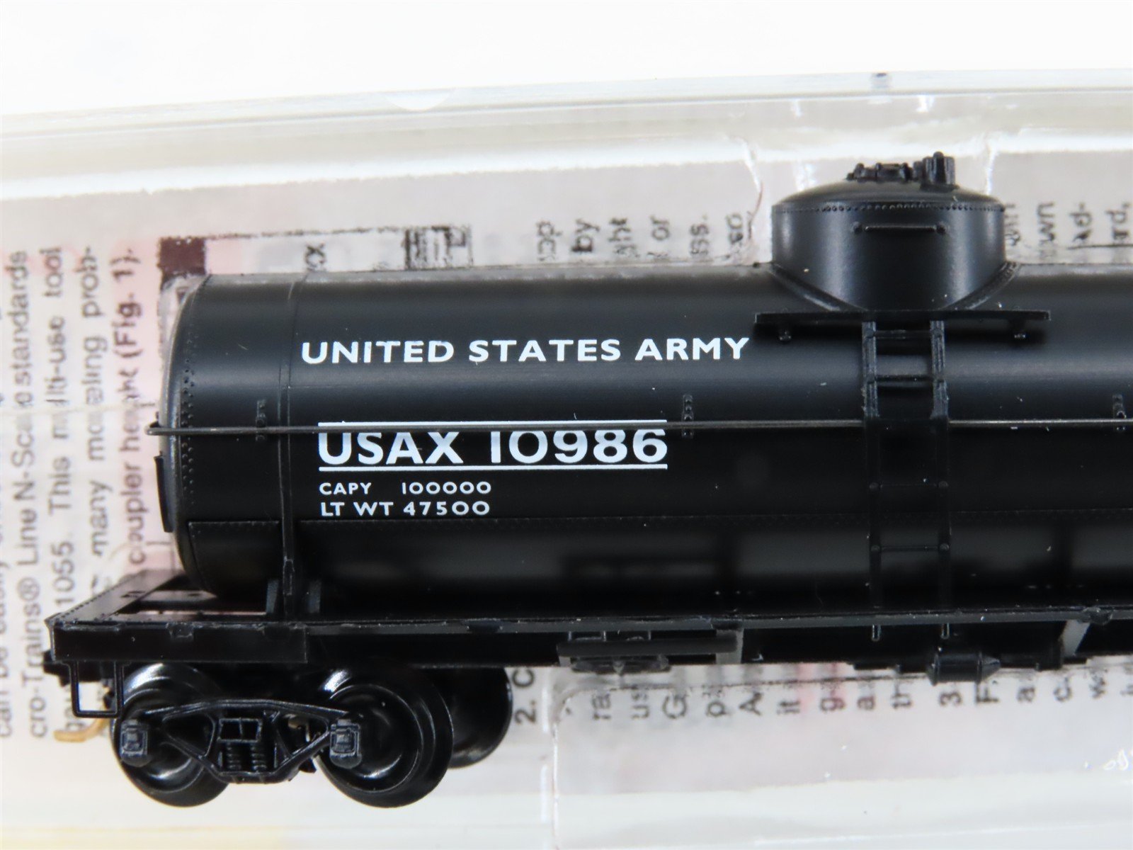 N Scale Micro-Trains MTL 65370 USAX US Army 36' Single Dome Tankcar #10986
