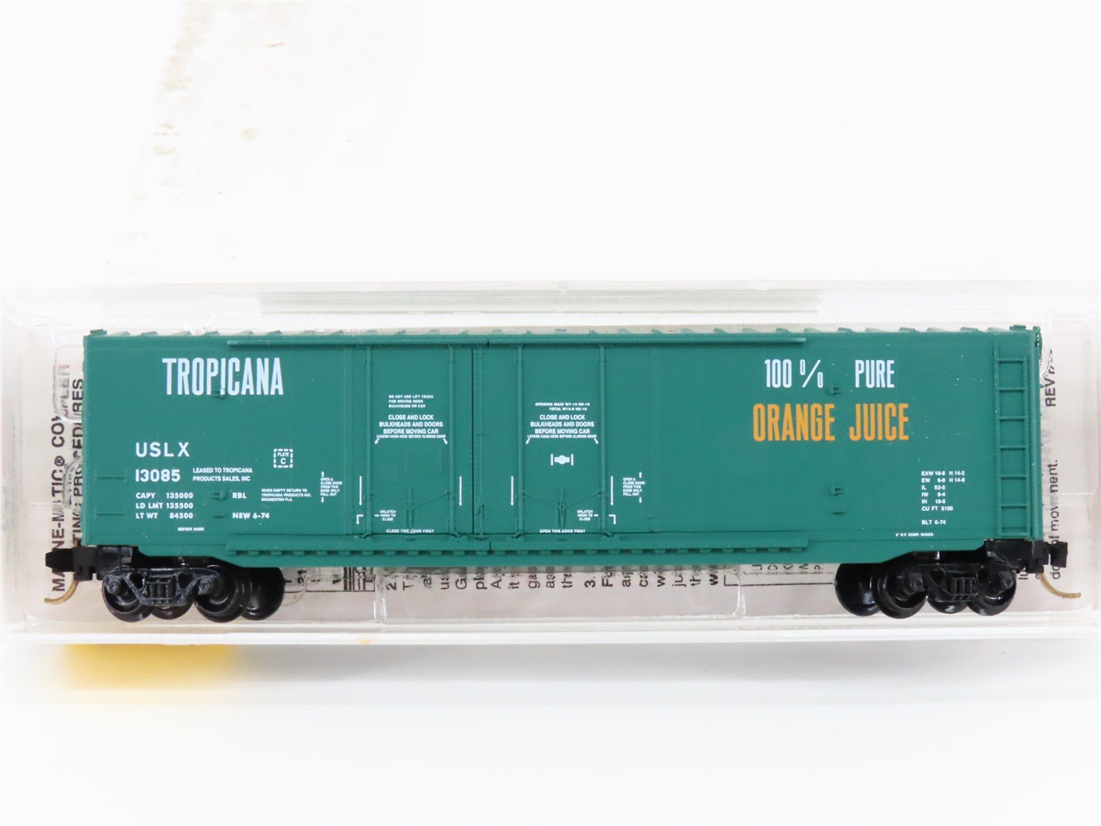 N Scale Micro-Trains MTL 75040 USLX Tropicana 50' Standard Boxcar #13085
