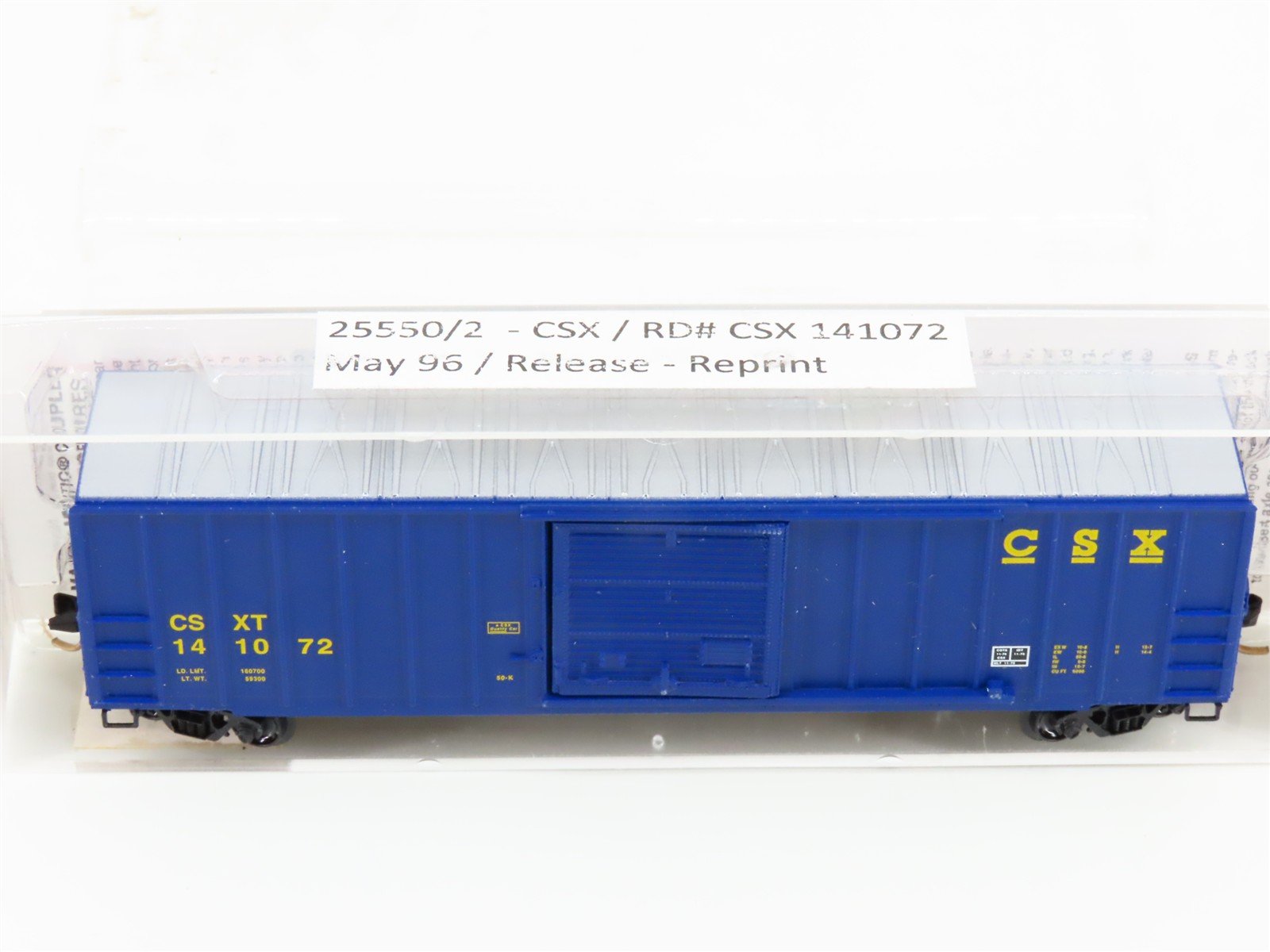 N Scale Micro-Trains MTL 25550/2 CSXT 50' Single Door Box Car #141072