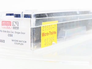 N Scale Micro-Trains MTL 25550/2 CSXT 50' Single Door Box Car #141072