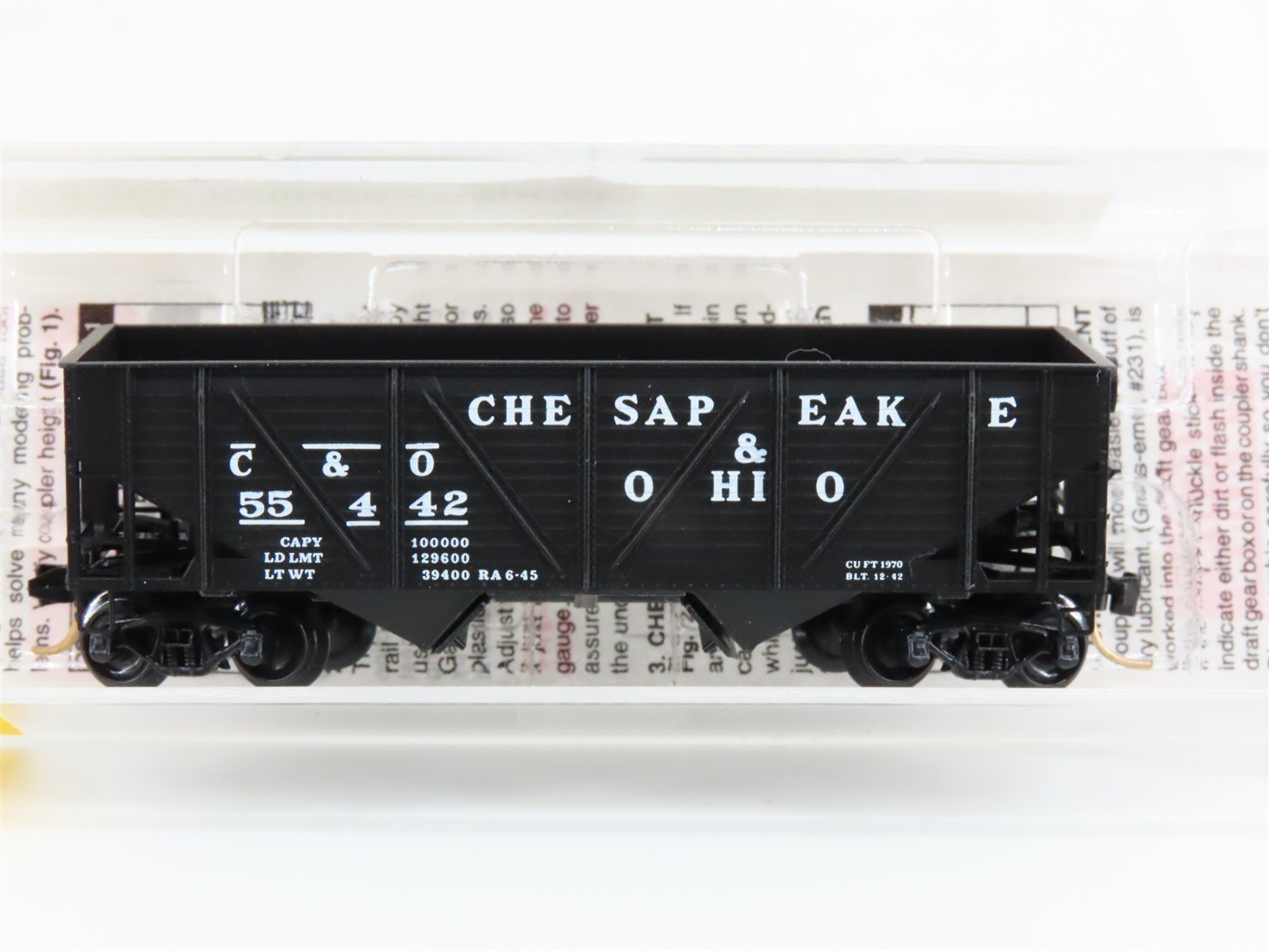 N Scale Micro-Trains MTL 57070 C&O Chesapeake & Ohio 2-Bay Hopper #55442