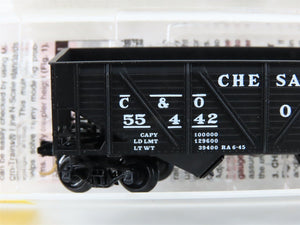 N Scale Micro-Trains MTL 57070 C&O Chesapeake & Ohio 2-Bay Hopper #55442
