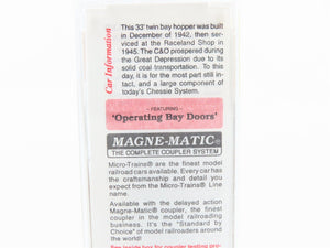 N Scale Micro-Trains MTL 57070 C&O Chesapeake & Ohio 2-Bay Hopper #55442