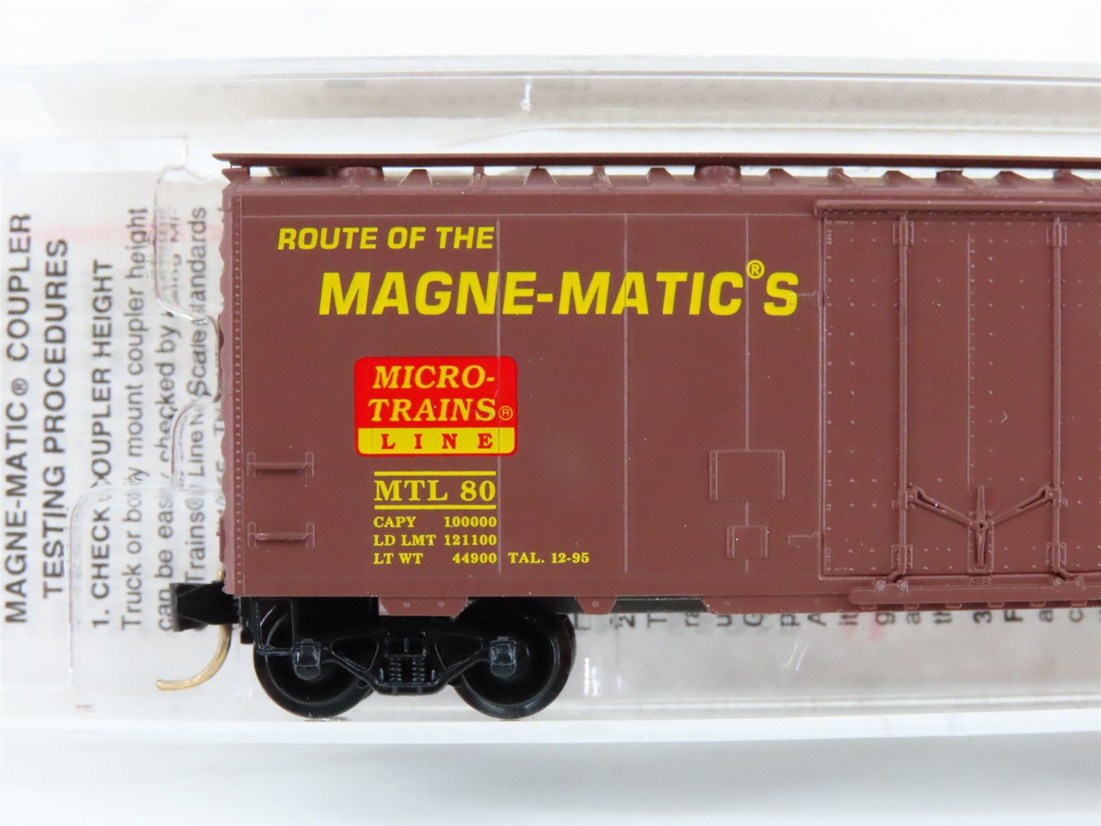 N Scale Micro-Trains MTL 21200 Route of the Magne-Matic's 40' Box Car #80