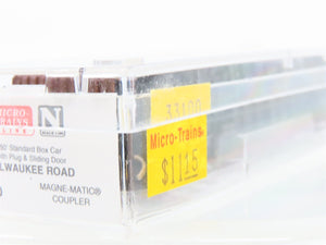 N Scale Micro-Trains MTL 33100 MILW Milwaukee Road 50' Box Car #12125
