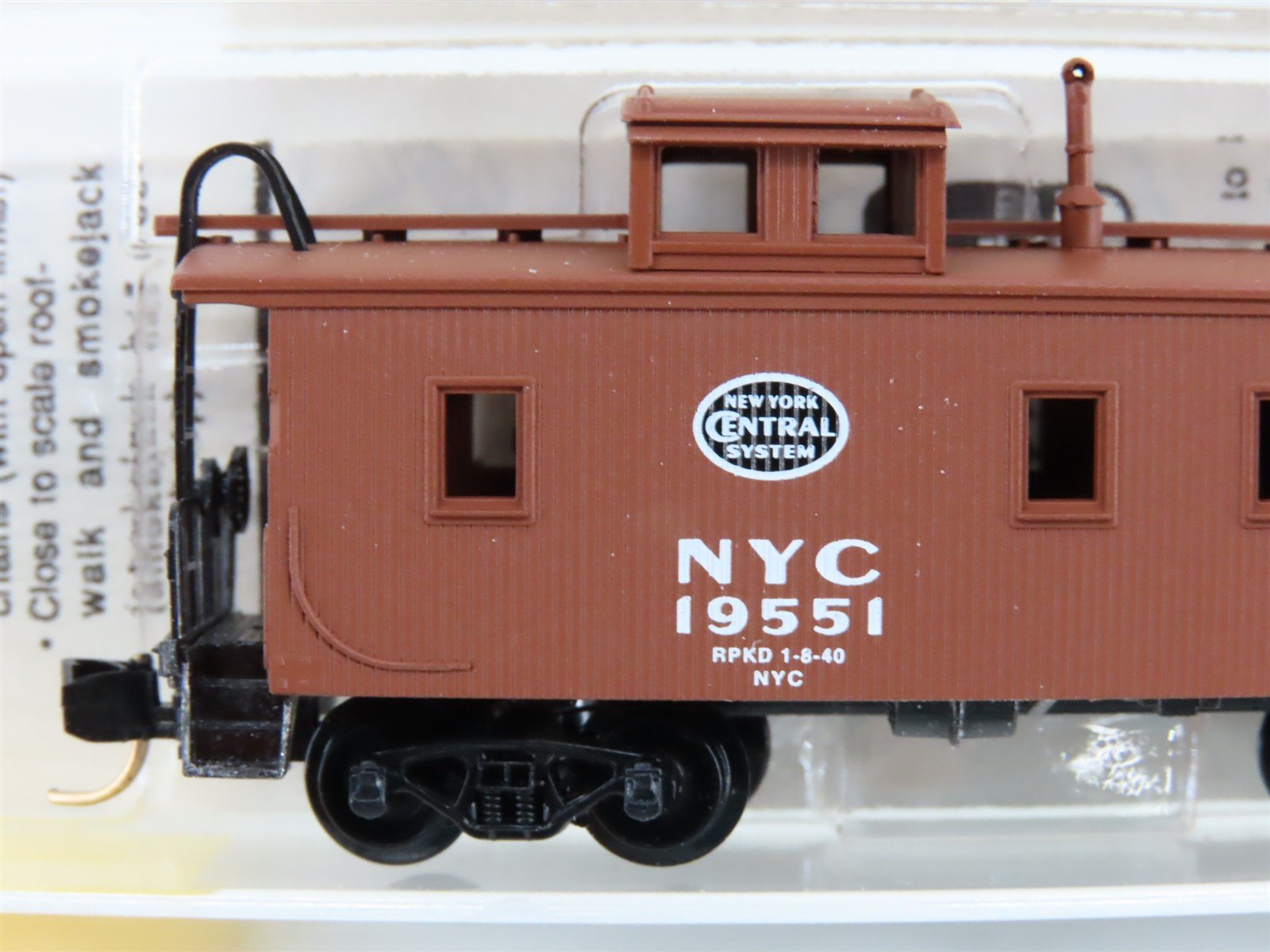 N Scale Micro-Trains MTL 51080 NYC New York Central 34' Wood Caboose #19551
