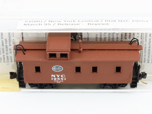 N Scale Micro-Trains MTL 51080 NYC New York Central 34' Wood Caboose #19551