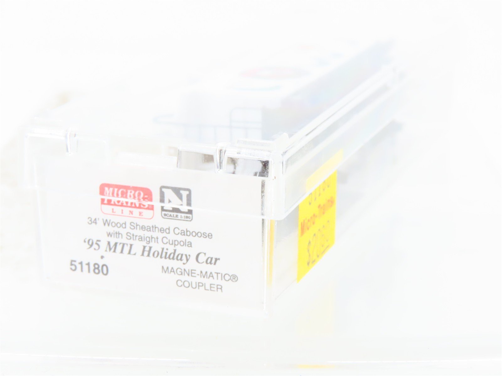 N Scale Micro-Trains MTL 51180 Christmas Holiday 1995 Wood 34' Caboose #5
